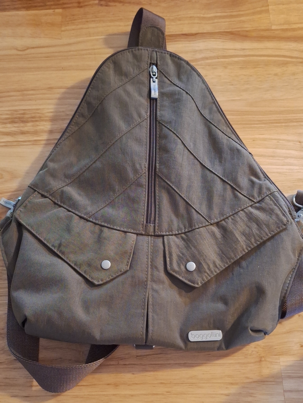 Baggallini Light Brown Canvas Backpack